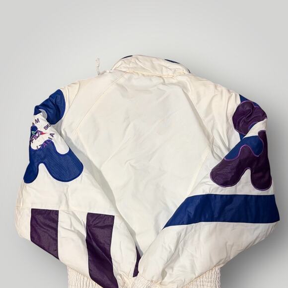 Vintage Fila Ski Team Italia Alberto Tomba Snow Suit Jacket Pants Size 8 Retro - Picture 3 of 11